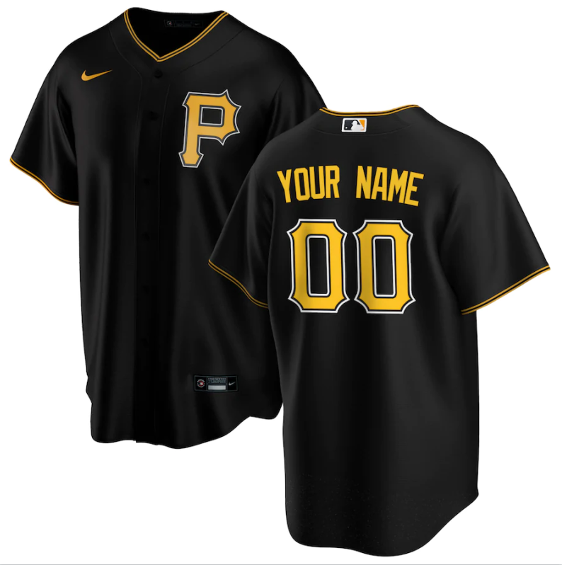Men's Pittsburgh Pirates Active Player Custom Black Base Stitched Jersey